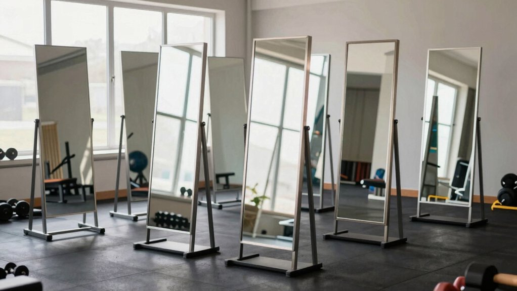training mirrors with stands