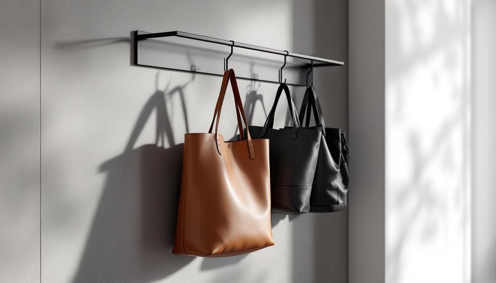 wall mounted bag rack considerations
