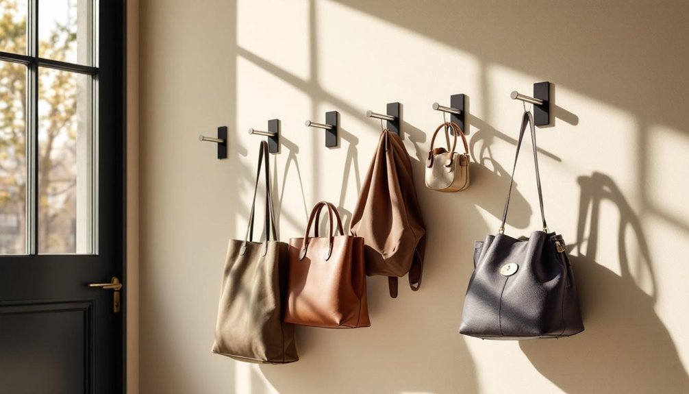 wall mounted bag storage solutions