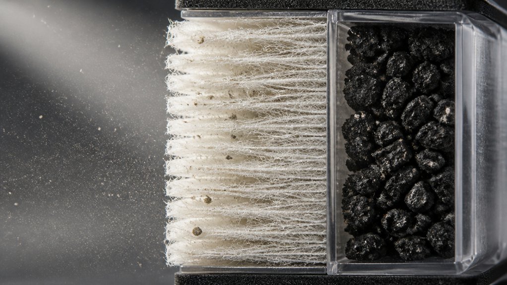 mechanical fiber maze filtration